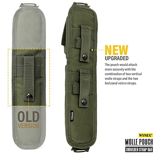 WYNEX Tactical Molle Accessory Pouch, Backpack Shoulder Strap Bag Shoulder Tape Additional Bag Multifunctional Hunting Tools Pouch - color: Army Green - 1 Pack