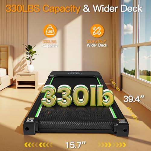 AKLUER Walking Pad Treadmill with 12% Auto Incline Adjustable Handlebar - color: deep black