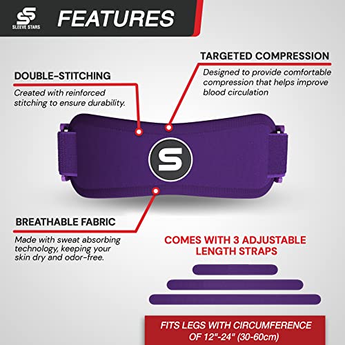 Sleeve Stars Patella Knee Strap and Turmeric Curcumin Supplement Bundle Patellar Tendon Support Knee Brace for Running Sports Arthritis Knee Pain Relief Osgood Schlatter Runner’s Knee Joint Support Mo