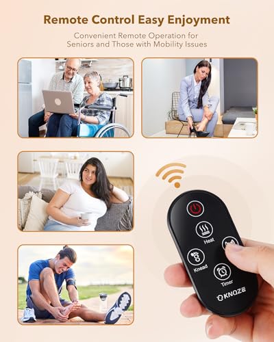 KNQZE Shiatsu Foot Massager with Heat & Compression, LCD Touch Panel, FSA - color: Gray