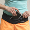 Nathan Zipster Running Belt for Men and Women, Bounce Free Waist Pack, Running Fanny Pack Women, Pockets with Zippers, Fits All iPhones - color: Black, size: Large