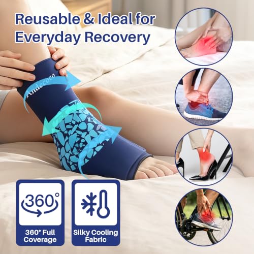 Reusable Ankle Foot Ice Pack Sleeve