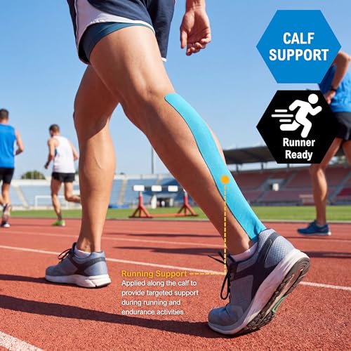 MED PRIDE Kinesiology Tape Roll 2 in x 16.4 ft,Breathable,Latex-Free,Blue - color: Blue