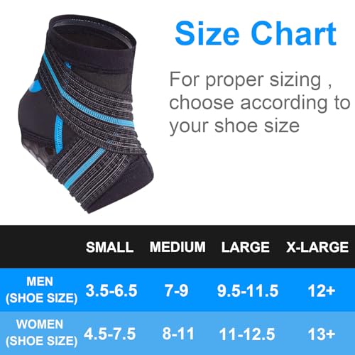 Nvorliy AquaFlex Pro Ankle Brace, Compression Ankle Sleeve for Swimming, Aquatic, Sailing, Scuba Diving, Surfing, Paddle Boarding, Kayaking & Injury Recovery – Supports Women & Men - size: Small