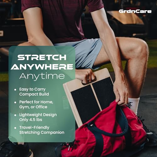 Wooden Slant Board for Calf Stretching - 4 Angle Incline Calf Stretch Board