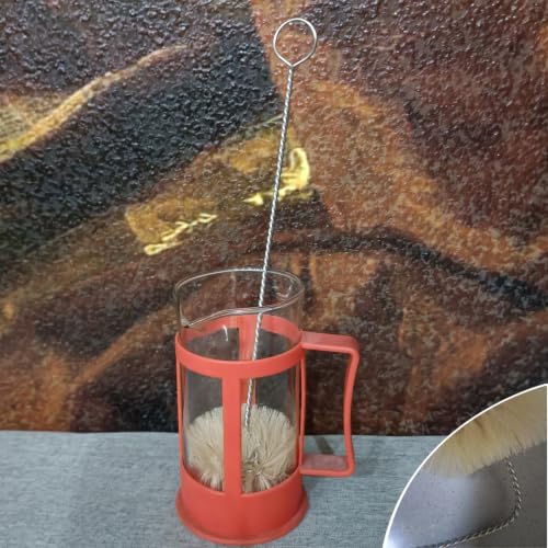 NewFerU Bottle Brush Thin Long Handle Round X 1, 3 in Natural Boar Bristle - color: Natual - Round