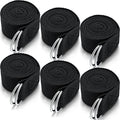 6 Pcs Yoga Straps for Stretching 8 Ft, Safe D Ring Buckle - color: Black