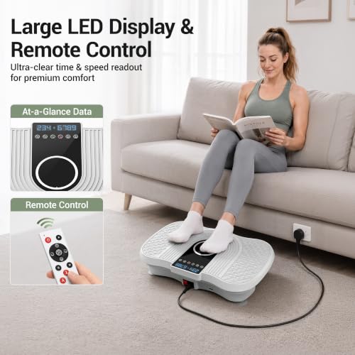 Vibration Plate Exercise Machine 350lbs Capacity Full Body Shaker - color: Pure white