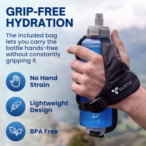 Handheld Running Water Bottle (Premium - Blue) - color: Premium - Blue