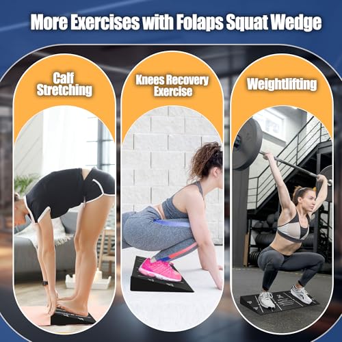 Squat Wedge Block One Piece: Heel Elevated Board for Lower Body Workout - size: 2Pcs: Large