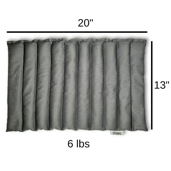 Full Back Microwave Weighted Heating & Cooling Pad | Filled with Real Lava Sand | for Neck, Shoulder, and Back Pain Relief | Weighted Heat Pack for Aches, Unscented | Made by Lavayoo (Black) - size: Full Back