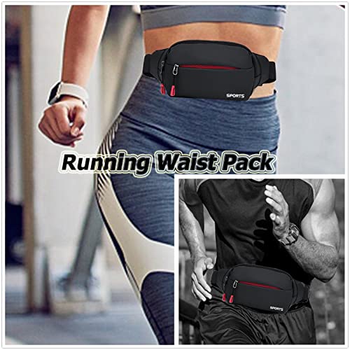 Fanny Pack Men Women Water-resistant Sports Waist Pack Small Bumbag Unisex - color: Black