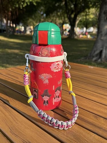 Outman Sport Water Bottle Handle Strap Holder Sling Cup Handle - color: Hot Pink and grey
