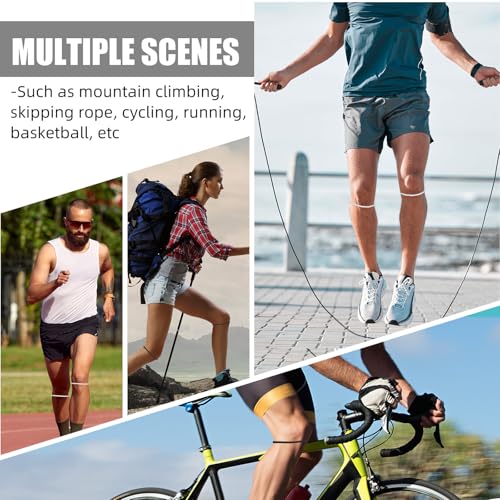 Foilswirl Patella Knee Band Basketball Knee Strap,4,Black and White,L - color: Black and White, size: L