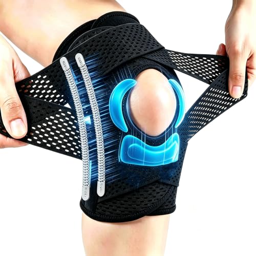 Bareform Meniscus Brace, Knee Brace Patellar Support (Black, XXL) - size: XXL