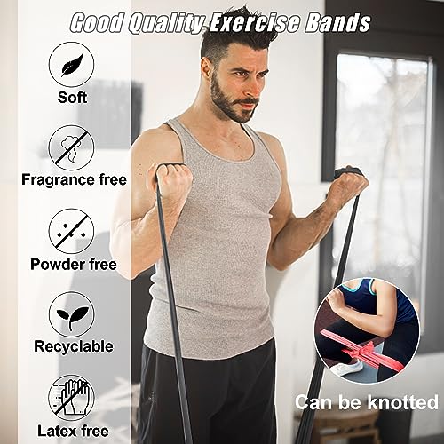 Resistance Bands Set for Physical Therapy, Rehab, Yoga and Pilates - color: Gradient Gray 10-115 lbs