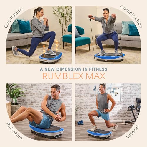 Lifepro Rumblex 4D Vibration Plate Exercise Machine with 7 Training Modes - color: Blue, size: Max