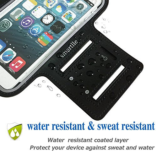 Arm Phone Holder for Running, Universal Cellphone Armband for iPhone 15 14 13 12 11 Pro/XR/XS/X/SE/8/7/6s/6, A/S/J, Up to 6.1’’, Sport Armband for Gym, Sports, Workout-Black