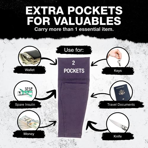 Travel Wallet - Jogging Ankle Stash - Travel Essentials - Anti Theft Travel Pack Pouch to protect Cash, Cell phone and Passport - Fits Insulin, Epi Pen, Knife, Keys and more.(Small) - size: Small