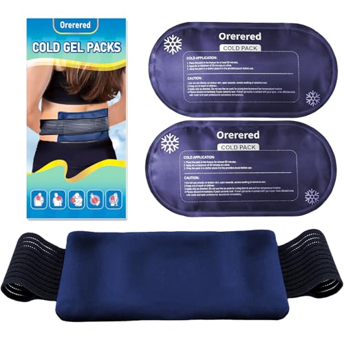 Ice Packs for Injuries Reusable, 3-Piece Set Soft Cold Gel Packs - color: 3pcs-navy
