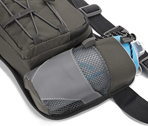 Waist Pack with Water Bottle Holder for Running Walking Hiking Fanny Pack - color: Grey