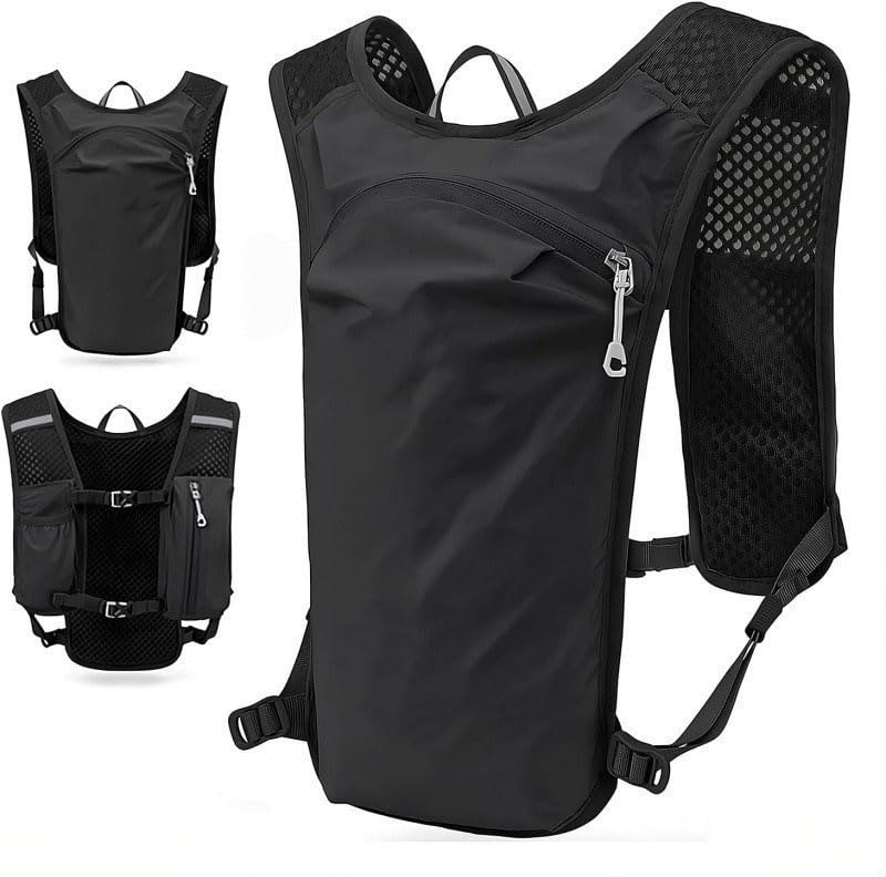 Lightweight Running Hydration Vest,Adjustable Outdoor Hiking Daypack,Breathable Sports Backpack for Cycling Marathon Trail Running Climbing