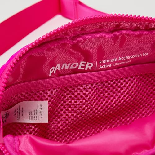 Pander Belt Bag Large 2L, Nylon Fanny Pack Purse for Women and Men with Adjustable Strap - color: Sonic Pink