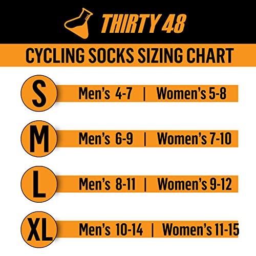 Thirty48 Cycling Socks with S.Café Fabric For Men and Women 3 Pairs - color: Green/Grey [3 Pairs], size: X-Large