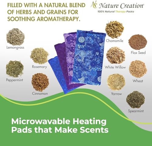 Nature Creation Microwaveable Herbal Heating Pad - Microwave Heating Pad for Neck and Shoulders, Cold & Hot Pack, Heat Pack Warming Pad, Microwavable Heating Pads - Pack of 1 (Butterfly Dance) - style: Butterfly Dance