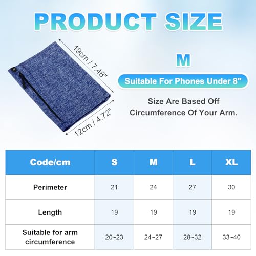 PATIKIL Sports Armband Sleeve M Size Universal Running Holder Arm Band Blue - color: Blue, size: M