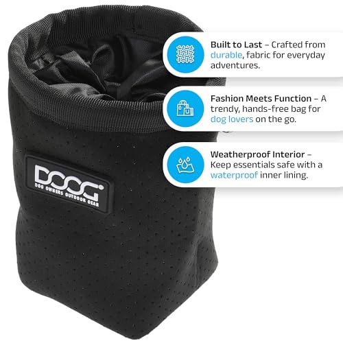DOOG Treat & Training Pouch - Black | Clip-On Pouch for Dog Walks & Training - color: Black, size: Small