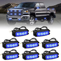 XRIDONSEN 8PCS Sync Truck Grill Strobe Lights 32 LED Grille Lights - color: Blue