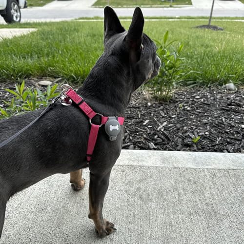Dog Harness No Pull Outdoor Pet Harness Thickened Adjustable Chest Vest Escape Proof Heavy Duty Walking Dog Harness Reflective Control Hiking - color: Pink, size: Large