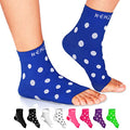 NEWZILL Plantar Fasciitis Socks Arch Support Foot Care Compression Sleeve - color: Blue With White Polka Dots, size: Small-Medium