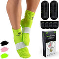 Ice Pack Socks for Feet Coolers - Reusable Hot&Cold Therapy Socks w/Compression Straps - Cold Gel Pack for Neuropathy, Foot Pain, Plantar Fasciitis & Sprains - Cooling Socks for Hot Feet for Gout - size: S/M, style: Green