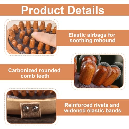 2pcs Wood Lymphatic Drainage Massager Body Gua Sha Brush Tool