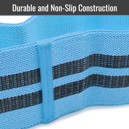 Healthsmart Fabric Resistance Bands, Targets Abs, Glutes, Quads, Calves, Hamstrings, 3 Bands with Variable Resistance Levels, Minimum 15lbs and Maxes at 70lbs, Travel Case & Exercises Included - color: Pastel