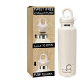 20 oz Insulated Water Bottle: Twist-Free Vacuum Stainless Steel thermal flask with Threadless Lockable Lid - Sweat-Proof & 36Hr Ice Retention - Anti-Scratch Coating & Leak Proof for Travel Gym Hiking - color: Rose
