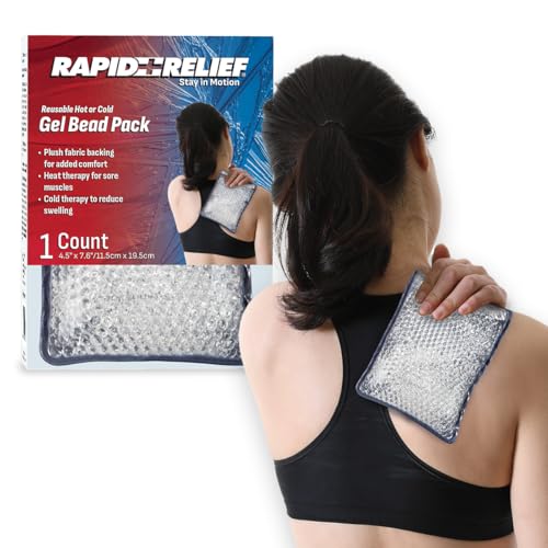 Rapid Relief Reusable Hot or Cold Gel Bead Pack for Pain Relief and Injury