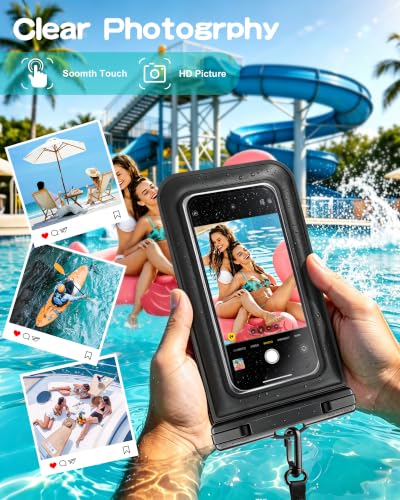 PEDVSTY Floating Waterproof Phone Pouch 2 Pack, Up to 7.5", Case Friendly - size: Large (Up to 7.5")