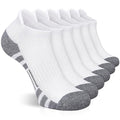 Felicigeely Athletic Running Ankle Socks Cushioned Low Cut Men Women 6 Pack - color: White, size: 6-9