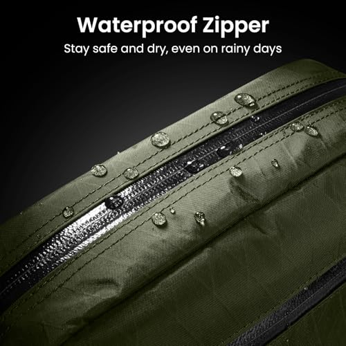 tomtoc 1.5L X-Pac Sling Bag with RFID Blocking Crossbody Pack for Men Women - color: X-Pac Olive, size: 1.5L