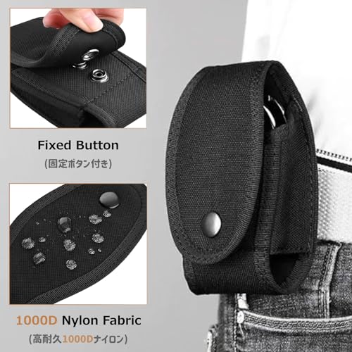 Azarxis Tactical Mini Belt Pouches, Multi-Purpose Small Battery Case Compact Utility EDC Card Slot Holder Waist Bags Military Molle Pack Sundries Storage Pack - color: #02 Black - Style A