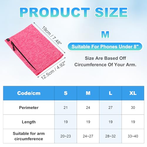 PATIKIL Sports Armband Sleeve M Size Universal Running Holder Arm Band Pink - color: Pink, size: M