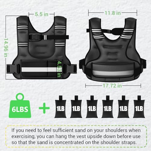 Adjustable Weighted Vest for Women, 6-12lb U-Shaped Weight Vest for Walking