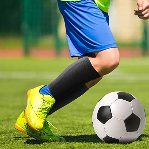 Skylety Soccer Shin Guard Sleeves Calf Compression Sleeves Football Leg Sleeve Compression Support Sports Sleeve Socks for Men and Women for Soccer Sport Running Cycling