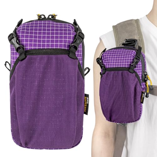 HIKEMAN Backpack Shoulder Strap Pouch - Smartphone Strap Pack,Waterproof Backpack Strap Pocket Attachment Bag for Hikers,Small Crossbody Bag Waist Pack for Sports Hiking Camping(Purple) - color: Purple