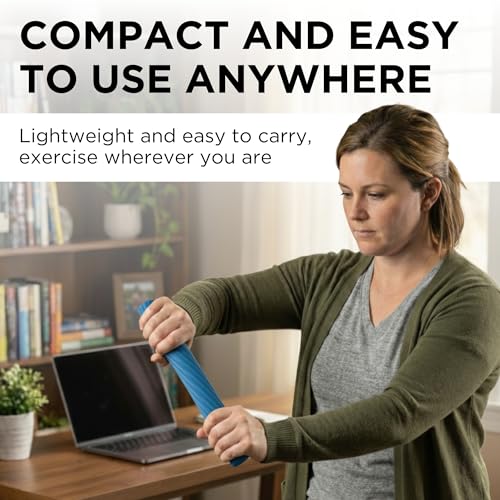 THERABAND FlexBar, Flex Bar, Physical Therapy, Tennis Elbow, Blue - color: Blue