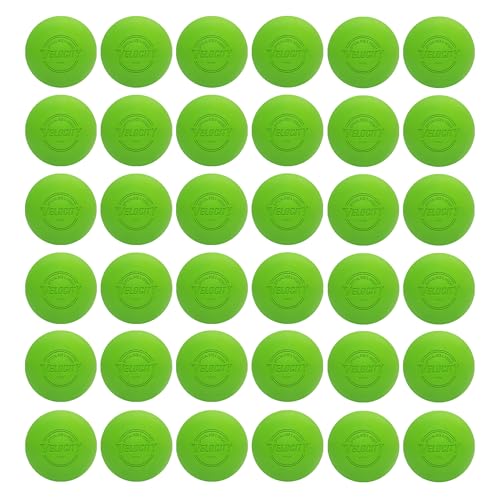 Velocity Lacrosse Balls - 1, 2, 3, 6, 12, 18, 24, 36, 60 and 120 Packs - for Practice, Official NFHS and College Approved Size - color: Lime Green, size: 36 Balls, style: Practice Ball