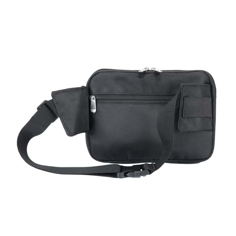 Nurse Utility Organizer Fanny Pack Hip Bag Waist Pack Pouch Case with Multi-Compartment and Tape Holder for Medical Scissors Care Kit Tool (Black) - color: Black